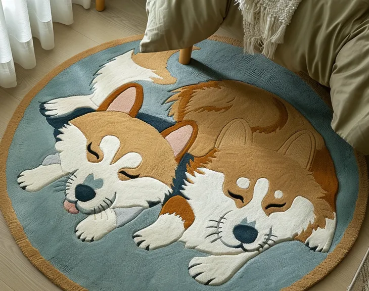 Tappeto Mondo dei Corgi Dormienti