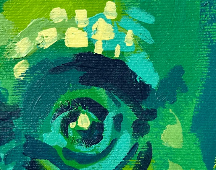 Close-up view of Smiling Orangutan painting 3
