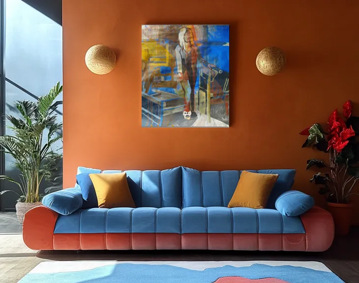 Painting Woman and Colors