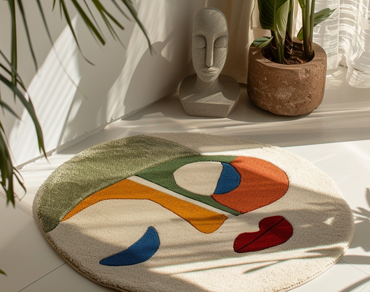 Tapis Visage Abstrait